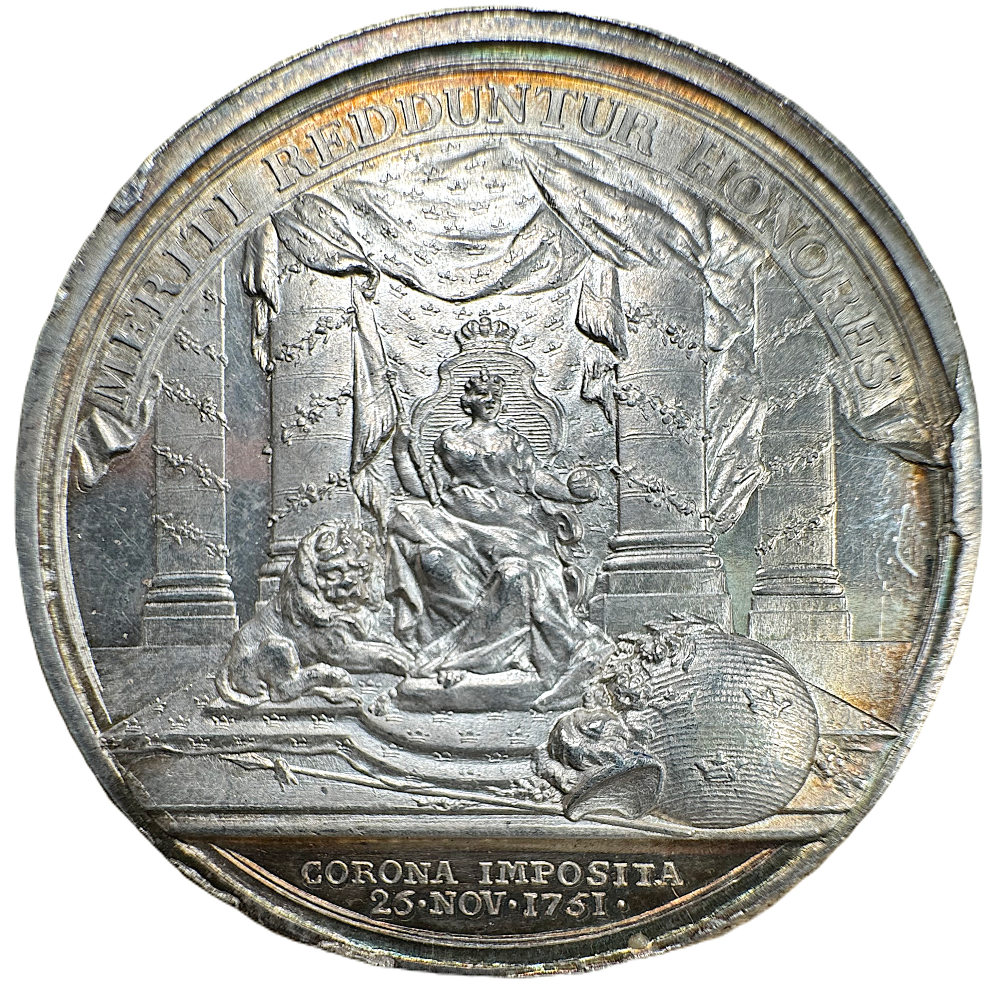 Drottning Lovisa Ulrikas kröning i Stockholm den 26 november 1751 av Daniel Fehrman - Mycket sällsynt RR - Ett underbart exemplar