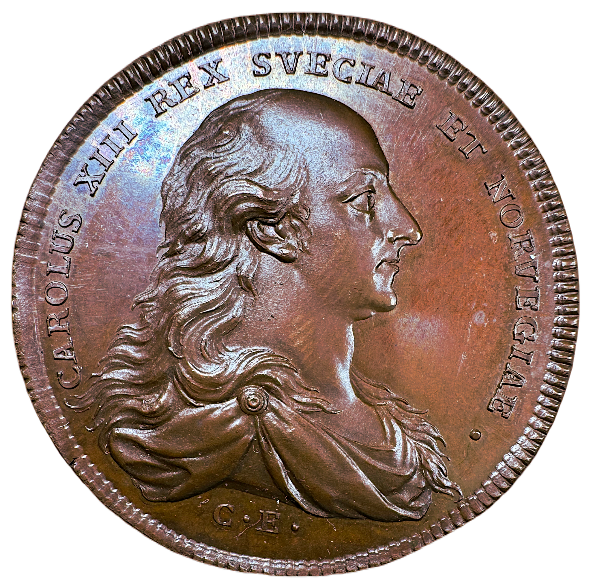 Karl XIII - Sveriges och Norges förening 1814 av Carl Enhörning - Ett underbart exemplar - RR