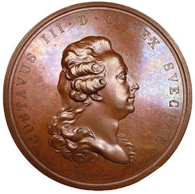 Kungliga målar- och bildhuggarakademiens prismedalj av Gustaf Ljungberger (1780) - Praktexemplar - RRR