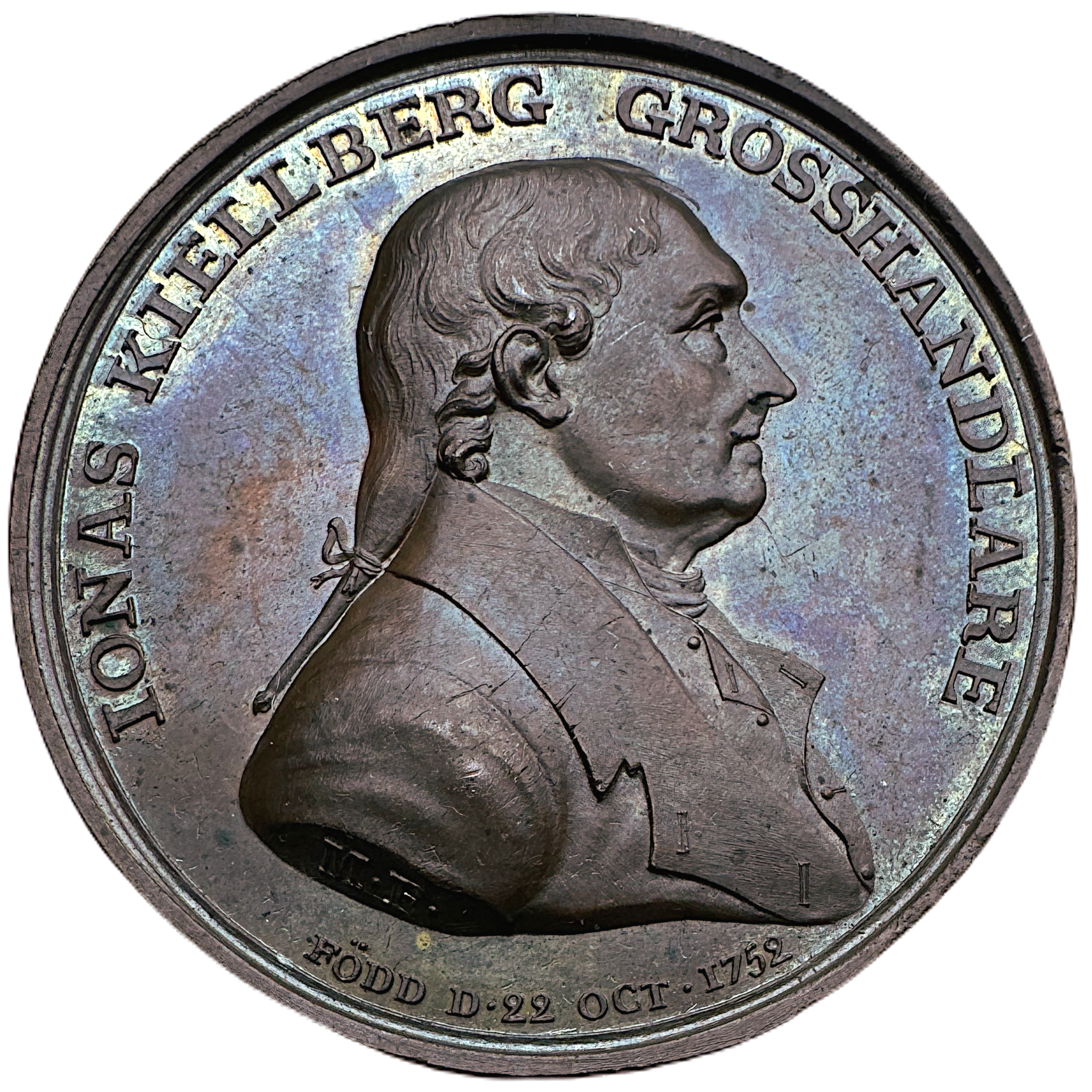 Jonas Kjellberg (1752-1832). Grosshandlare, donator - ​Mycket sällsynt, RR av Mauritz Frumerie cirka 1828