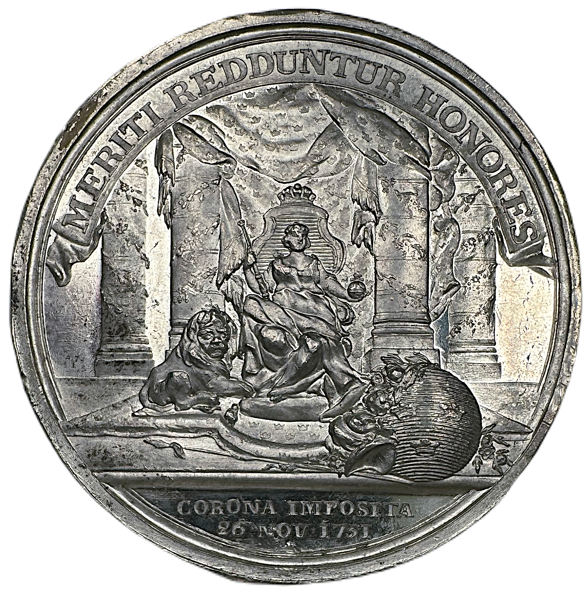 Drottning Lovisa Ulrikas kröning i Stockholm den 26 november 1751 av Daniel Fehrman - RRR