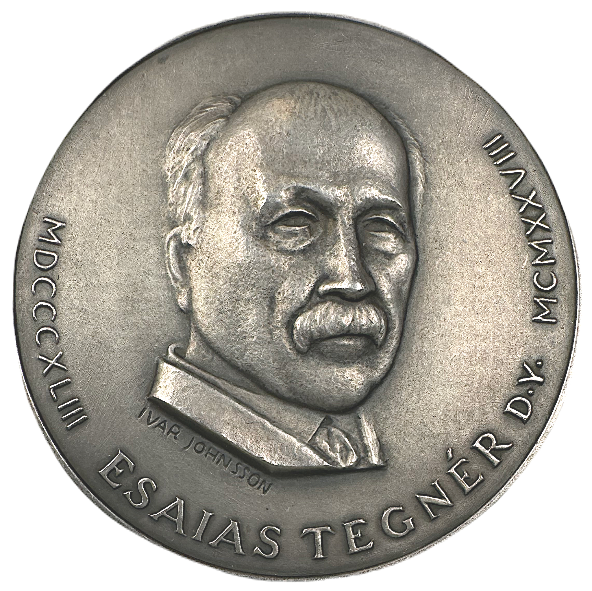 Esaias Tegnér d.y. (1843-1928) - Chef för Svenska Akademiens ordboks redaktion - Graverad av Ivar Johnsson