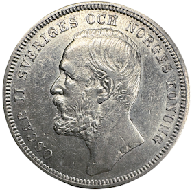Oskar II - 1 Krona 1901 med 9 på 8 & 0 på 9