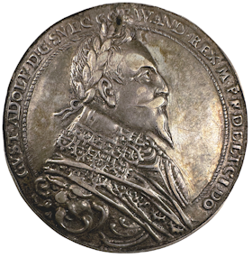 Gustav II Adolf och Maria Eleonora - Buren minnesmedalj - Mycket sällsynt RR