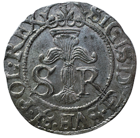 Sigismund - 1/2 Öre 1598 - Ett härligt orört välpräglat silvrigt exemplar - Toppex för typen