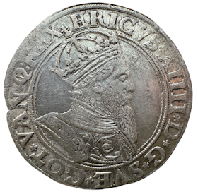 Erik XIV - Mark 1564 - Med delvis bevarad präglingsglans och härligt metalliskt silvermynt