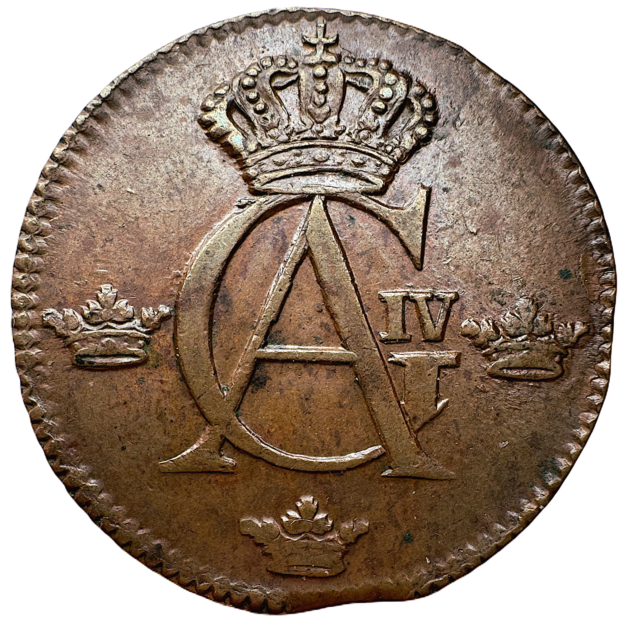 Gustav IV Adolf - 1/2 Skilling 1807 - Ett härligt exemplar med fina fält