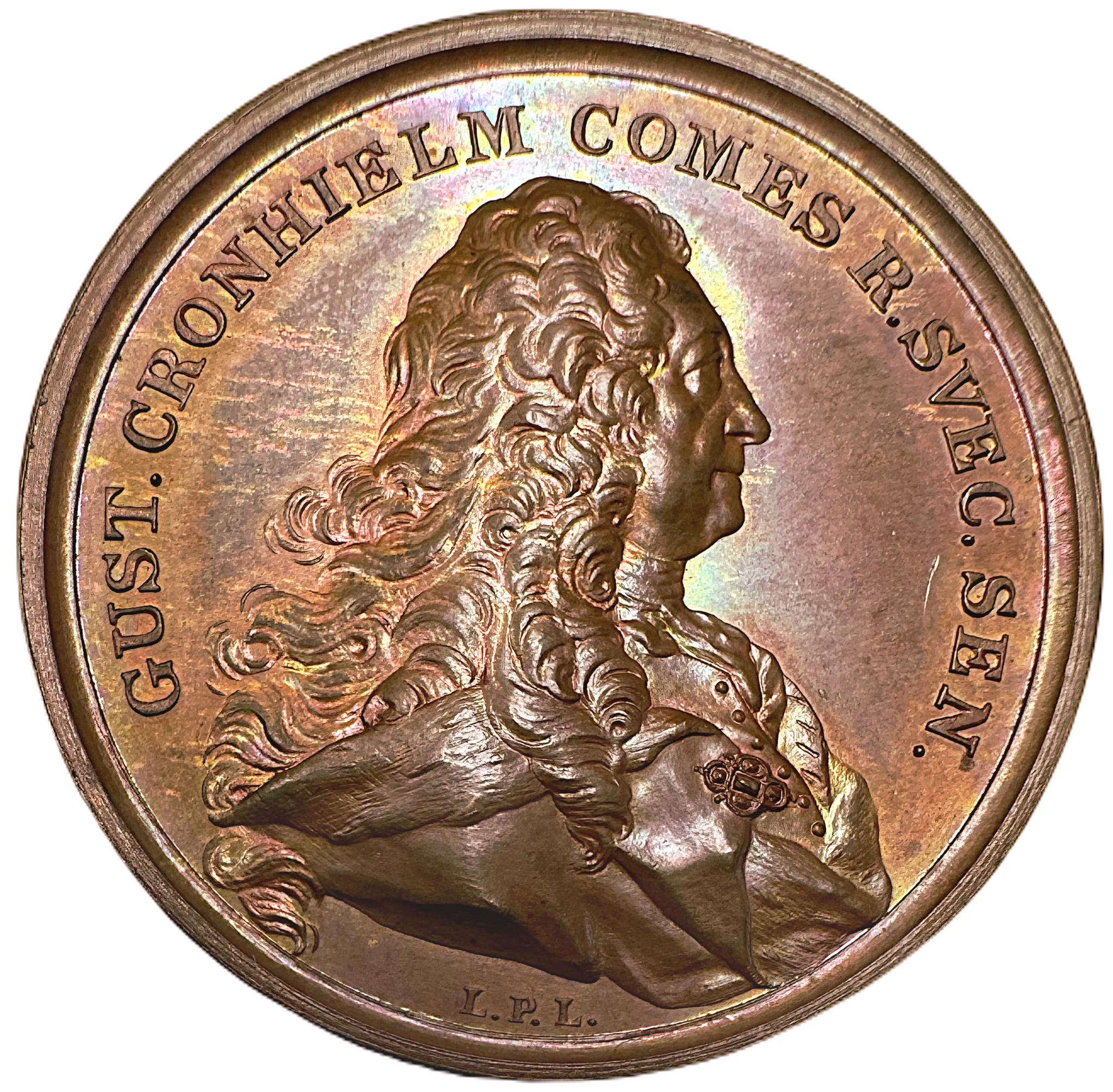 Gustaf Cronhielm (1664-1737) - Lade grunden för rättssystemet i Sverige 1734 - Graverad av Ludvig Persson Lundgren 1846 - Ocirkulerat toppexemplar