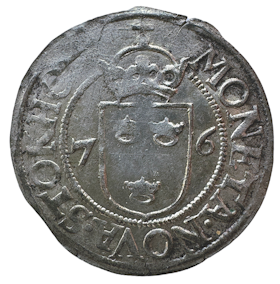 Johan III - 1/2 Öre 1576 - Ett underbart silvrigt exemplar med full präglingsglans