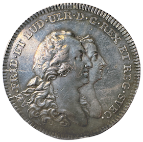Adolf Fredrik och Lovisa Ulrika - Kronprins Gustav (III) blir som 16-åring myndig 23 mars 1762 av Daniel Fehrman