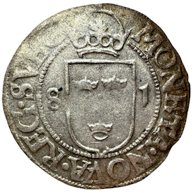 Johan III - 1/2 Öre 1581 - Ett tilltalande exemplar med viss kvarvarande underliggande lyster