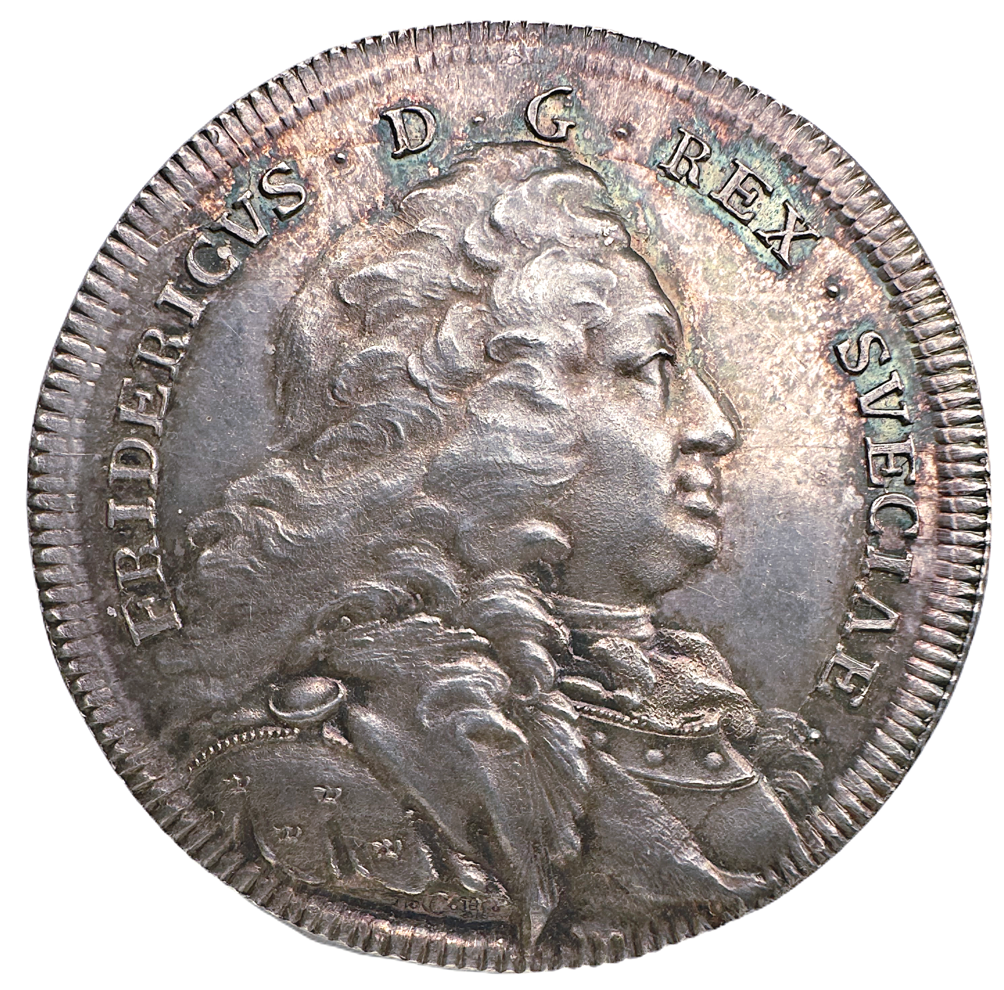 Fredrik I - Målare- och bildhuggareakademien stiftad 1735 av Johann Carl Hedlinger - Ett underbart exemplar