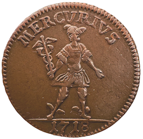 Karl XII - Nödmynt 1 Daler SM 1718 - Mercurius - Tilltalande exemplar