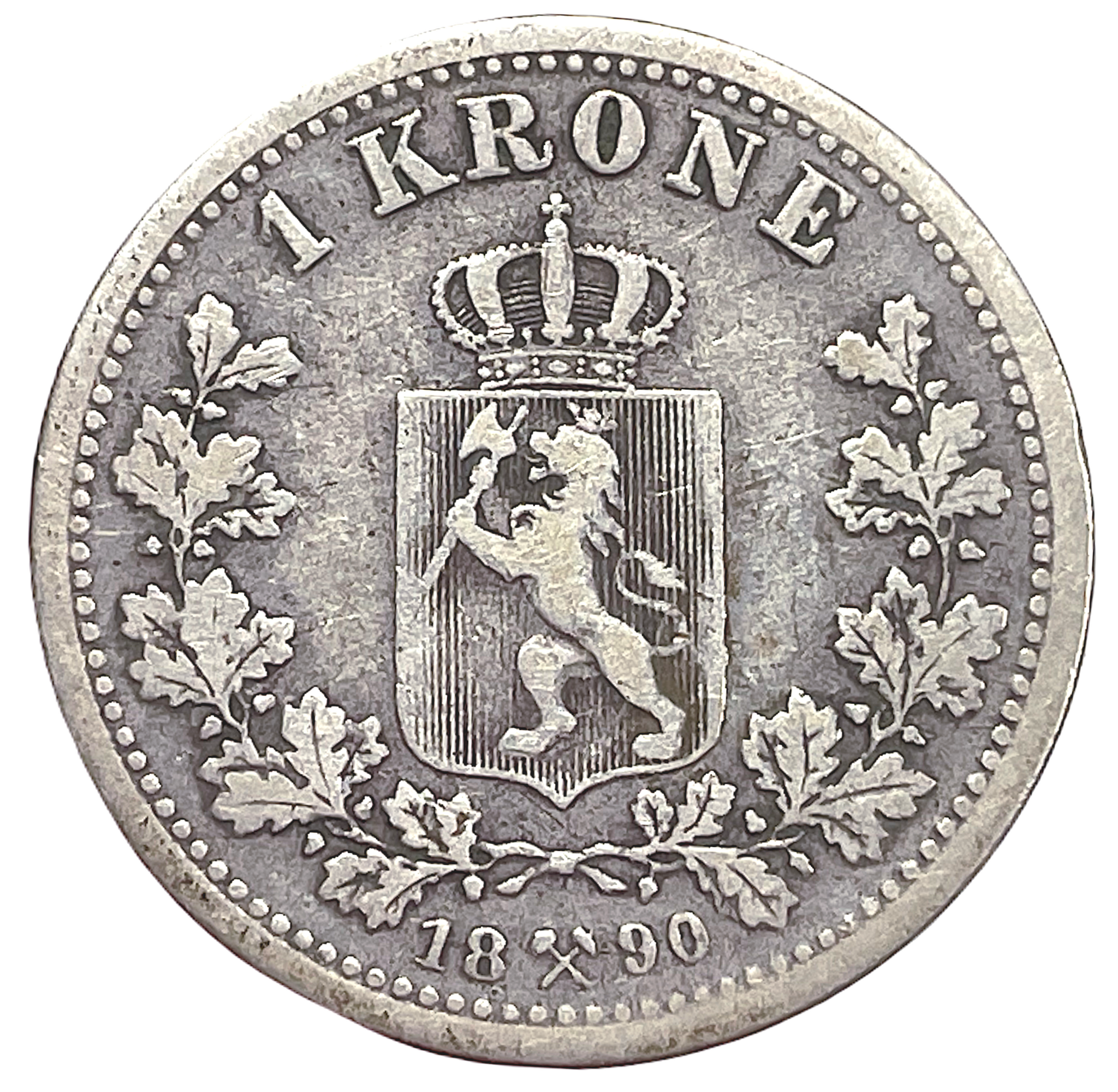 Norge, Oskar II, 1 Krone 1890