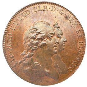 Adolf Fredrik och Lovisa Ulrika - Kronprins Gustav (III) blir som 16-åring myndig 23 mars 1762 av Wikman och Fehrman - Mycket sällsynt