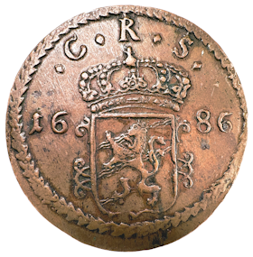 Karl XI - 1 Öre SM 1786 - Ett underbart exemplar, fullt utpräglad med bevarad bottenstriering - Mycket ovanlig i denna kvalitet