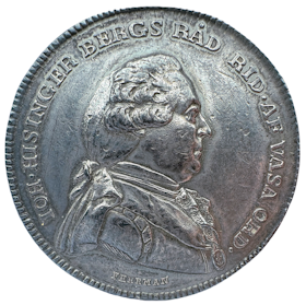 Johan Hising (1727-1790). Bergsråd - Av Kungliga Patriotiska sällskapet 1791 - Graverad av Carl Gustaf Fehrman - Stödde Gustav III:s statskupp 1772