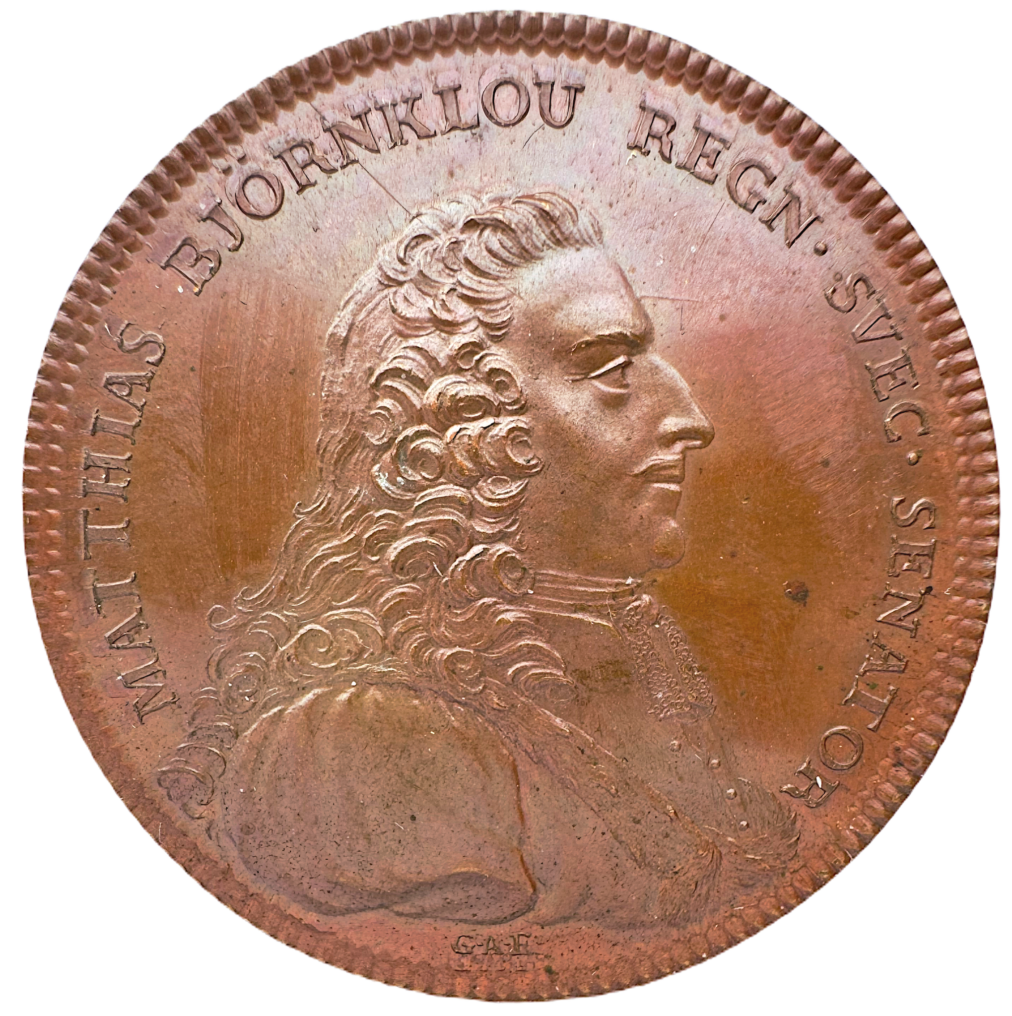Mattias Björnklou (1607-1671) - Ett underbart exemplar med full präglingsglans - Graverad av Gustaf Adolf Enegren 1820 - Sveriges främste diplomat