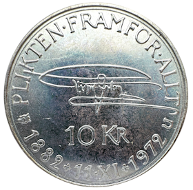 Gustav VI Adolf - 10 kronor 1972 - Exceptionell kvalitet för typen - Nästan helt utan märken