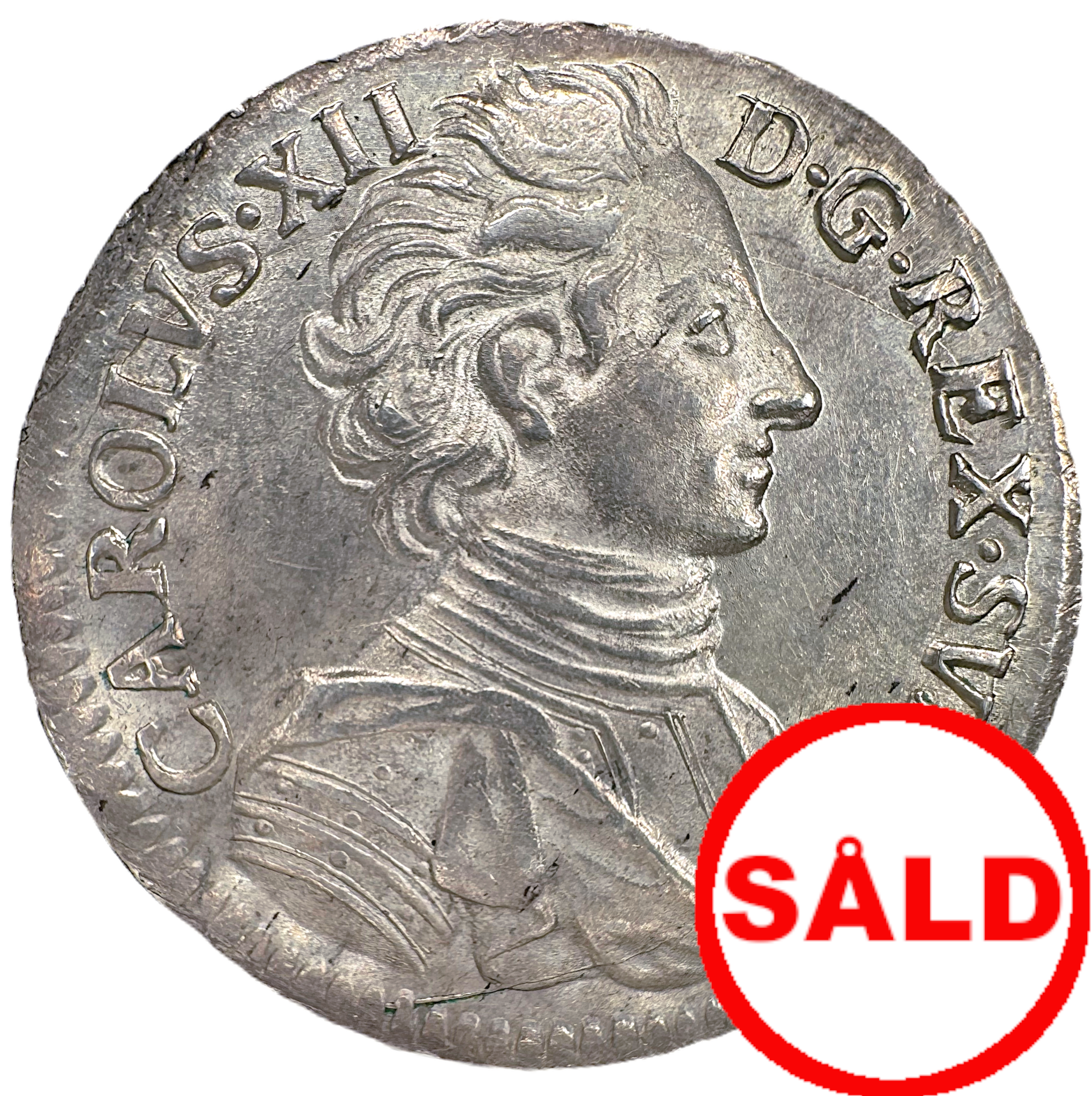 Karl XII - 2 Mark 1709. Ett tekniskt ocirkulerat toppexemplar med underbart frostaktigt porträtt och nästan helt perfekta ytor