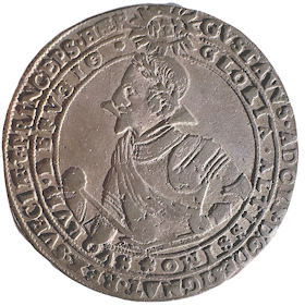 Gustav II Adolf, 4 Mark 1617 med HÆR - Tilltalande exemplar