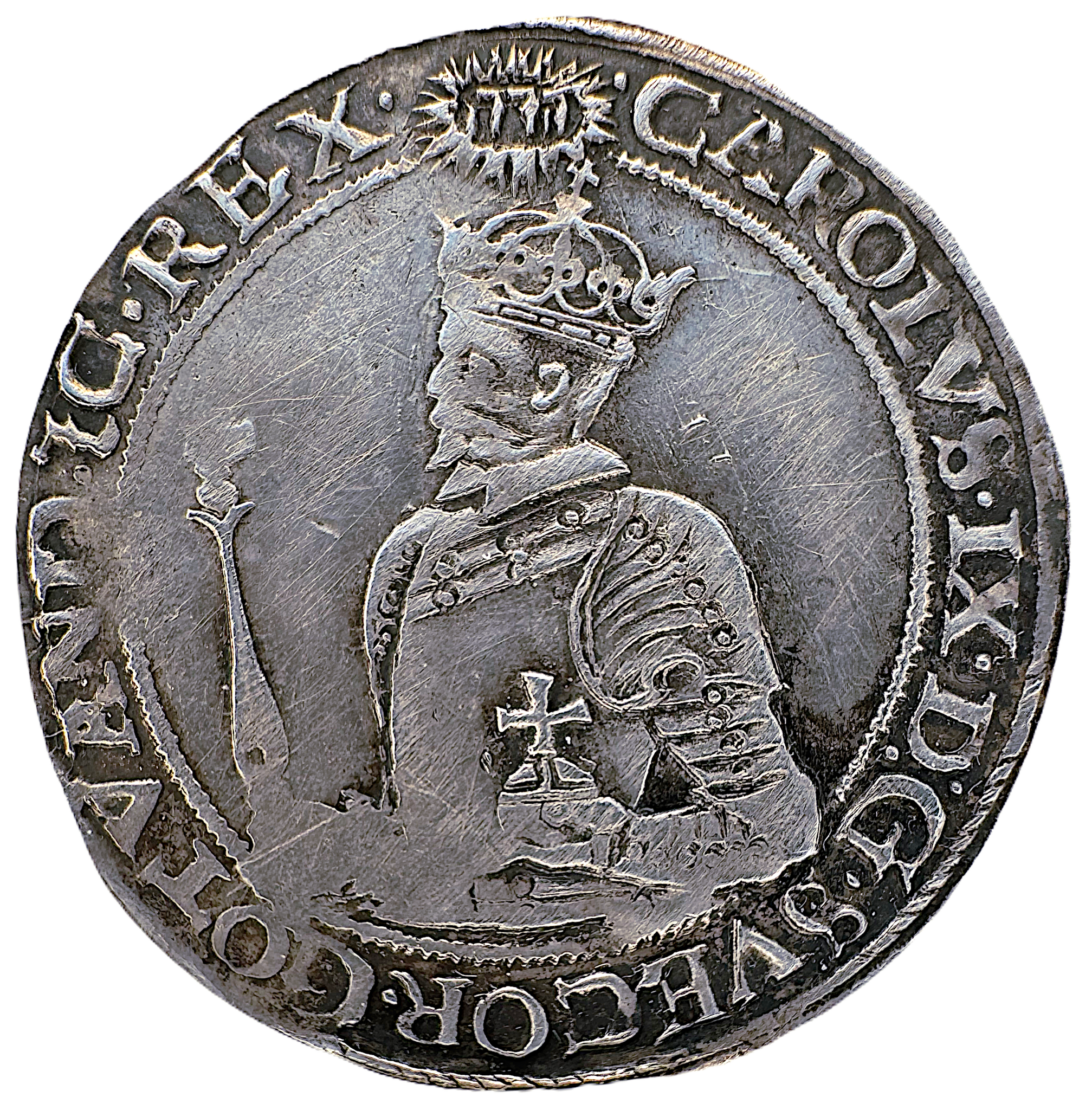 Karl IX - 1 Mark 1608 -  Med SVECOR i omskriften