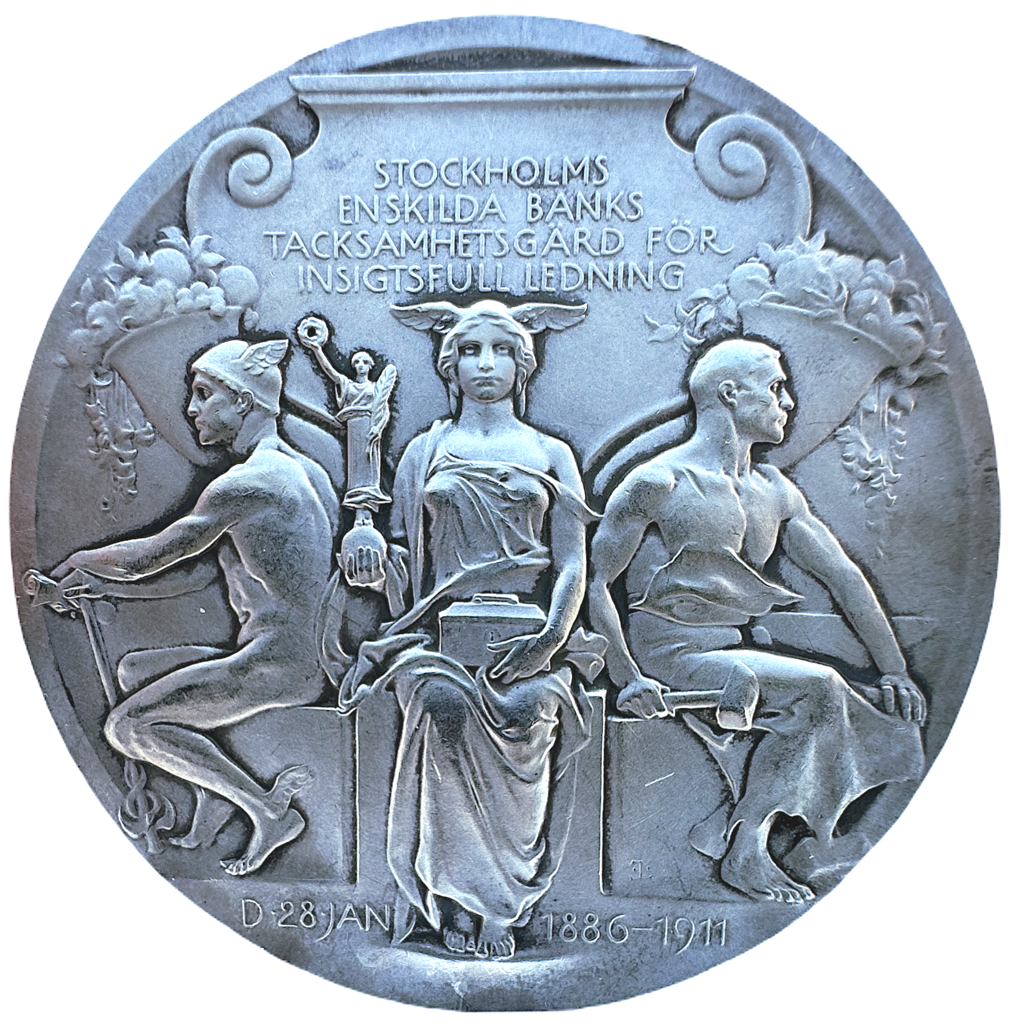 Knut Agaton Wallenberg av Erik Lindberg 1911 - 25 årigt jubileum som bankens direktör - Sällsynt