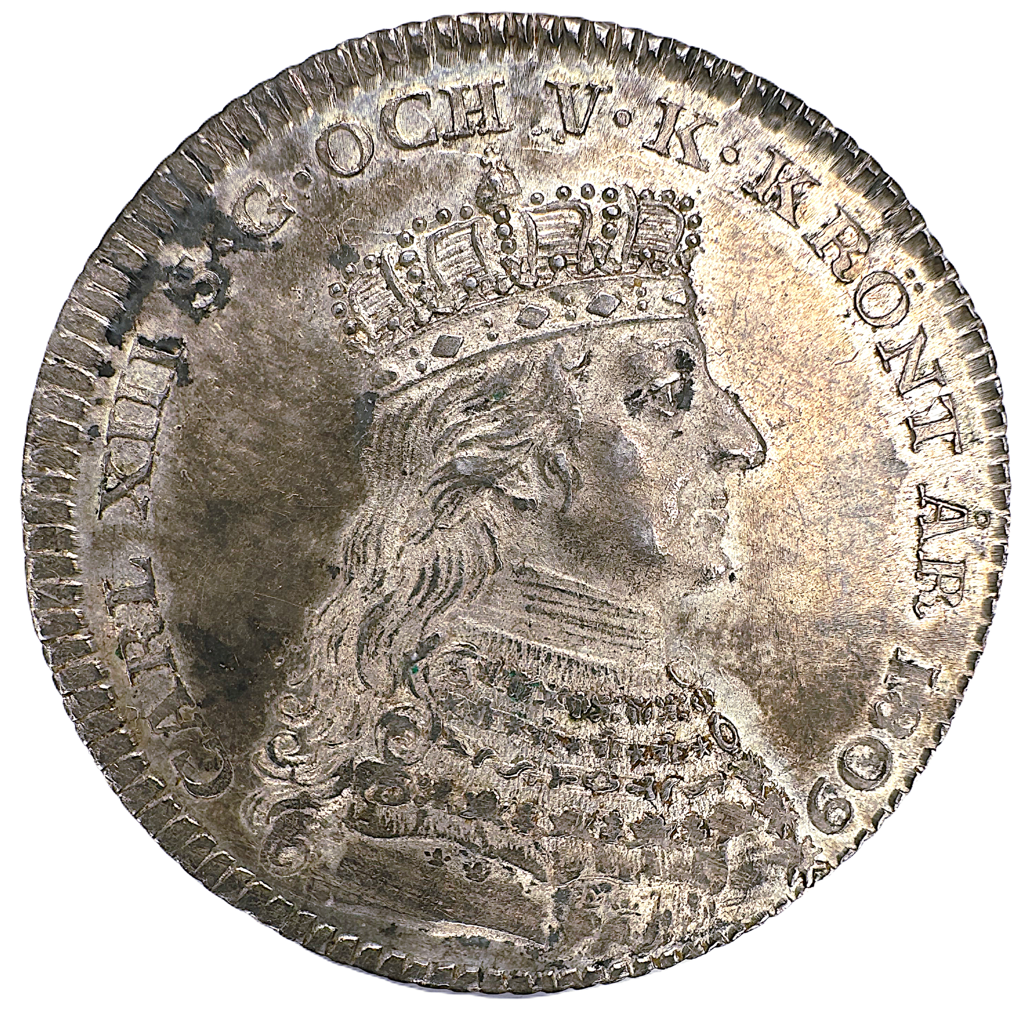 Karl XIII - 1/3 Riksdaler 1809 - Kastmynt till konungens kröning - Härligt exemplar