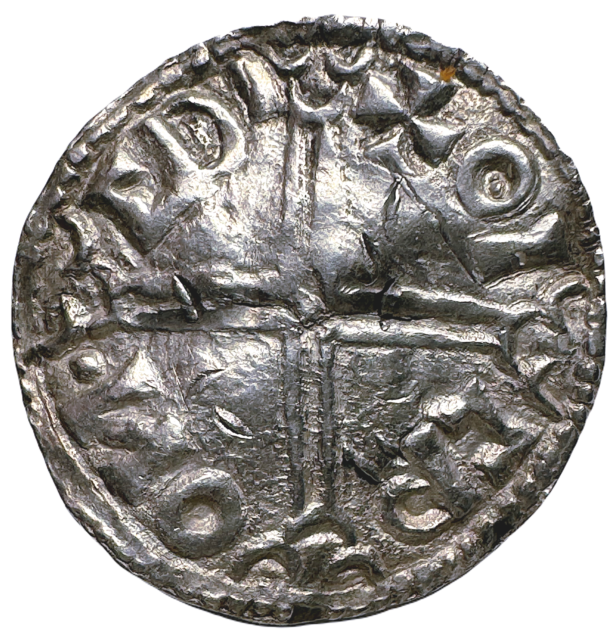 Olof Skötkonung ca 995-1022, Sigtuna Penning - Sveriges första myntningsperiod - Long Cross - Mycket sällsynt
