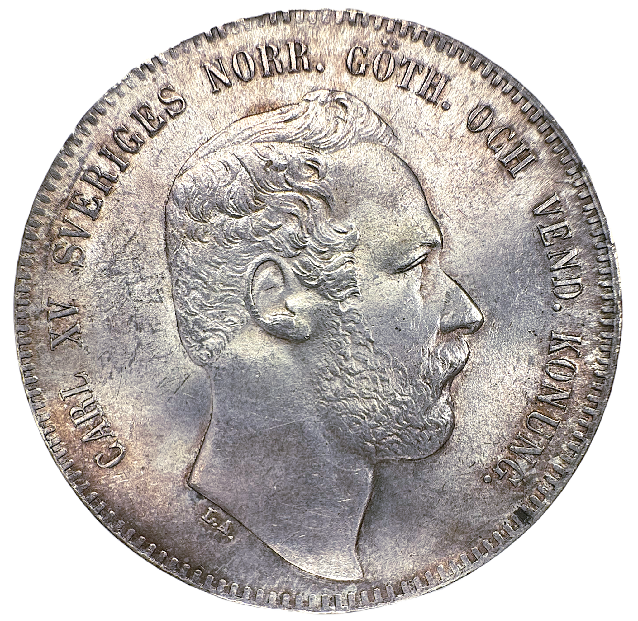 Karl XV - 4 Riksdaler riksmynt 1870 - Vackert exemplar