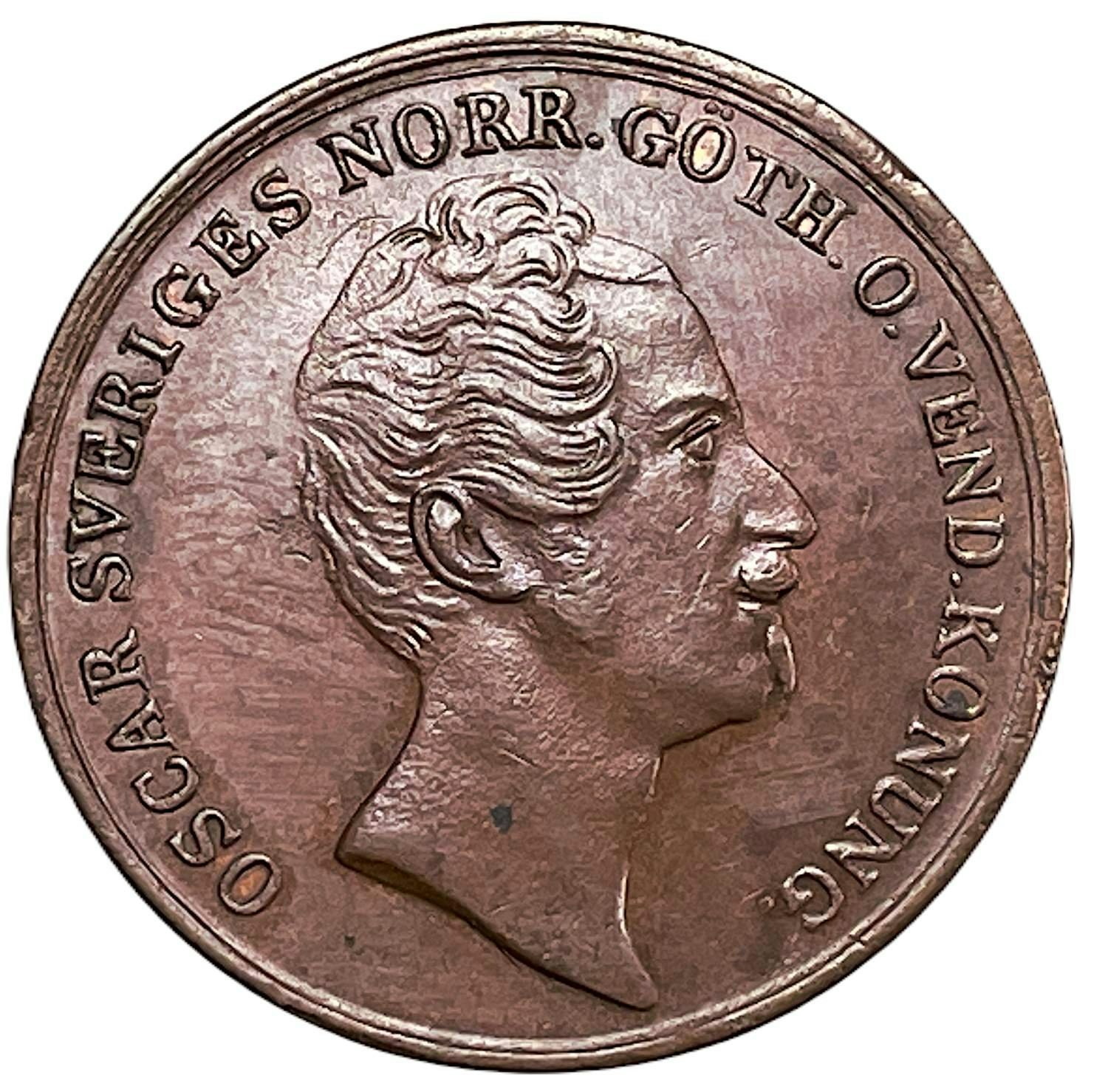 Oskar I - 2/3 Skilling Banco 1852 - Vackert exemplar