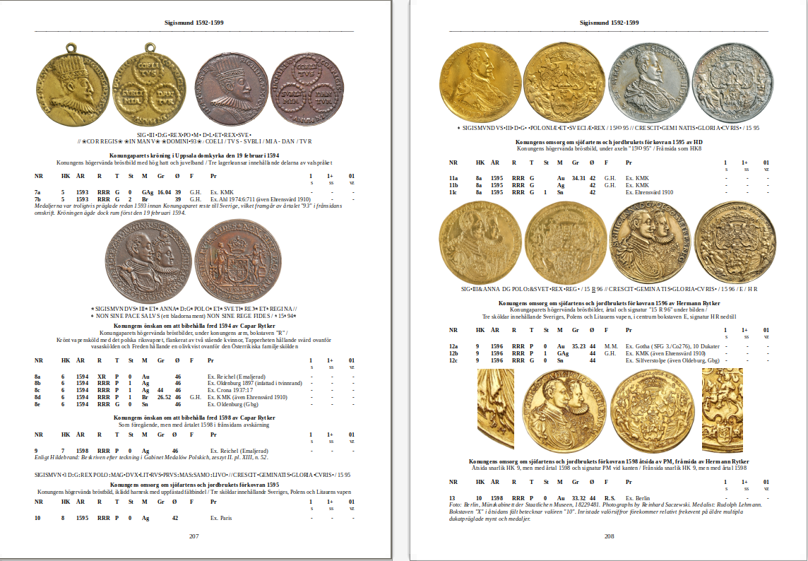 Sveriges kungliga medaljer Gustav Vasa-Karl XV i två delar - Vinnare av "NLG Book Prize 2024"
