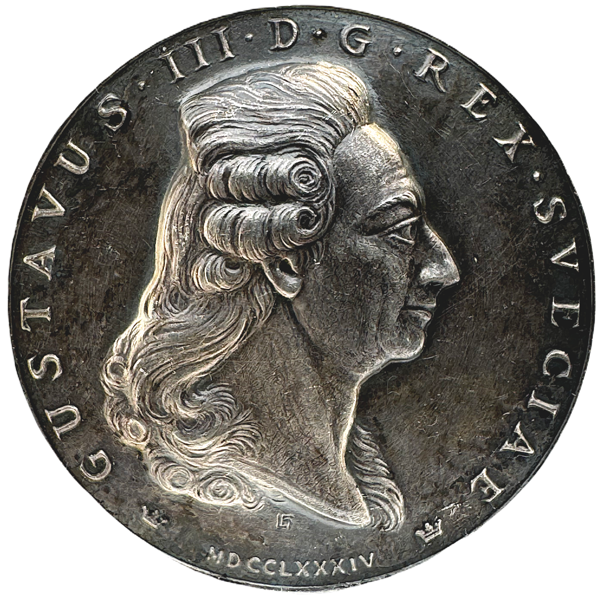 Gustav III:s förvärv av S:t Barthelemy i Västindien 1784. Av Léo Holmgren (1984)