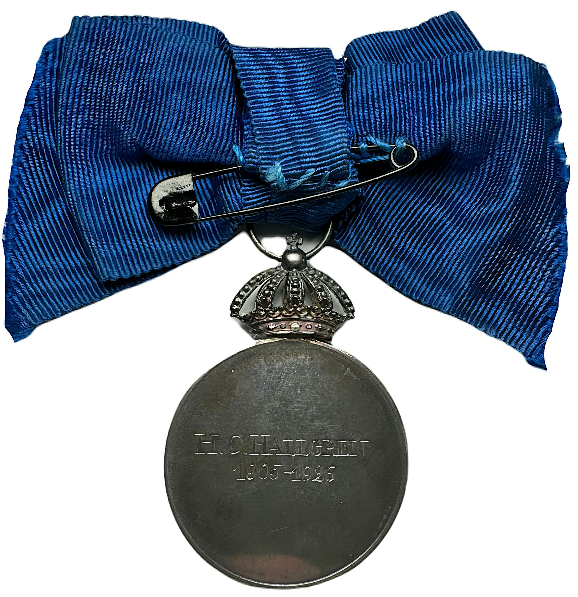 Gustav V - Hovmedaljen tilldelad H.C. Hallgren 1926 - Sällsynt