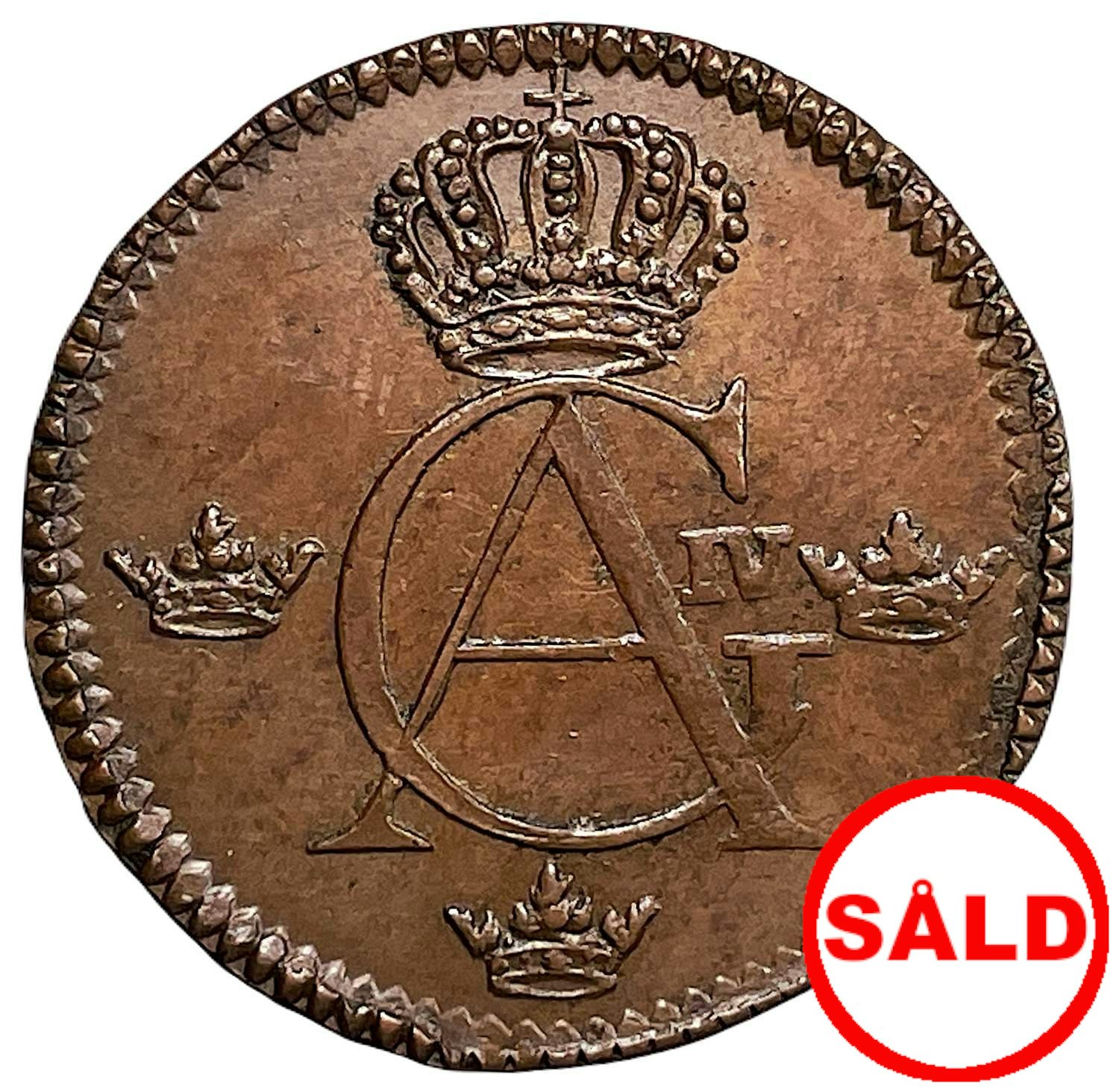 Gustav IV Adolf - 1/4 Skilling 1802  - Ett vackert exemplar