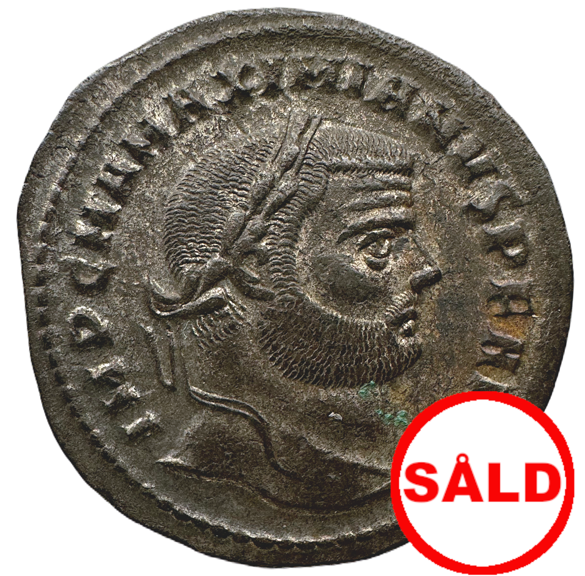 Maximianus 286-310 e.Kr - Follis med fin silverlyster, präglad i Antiochia