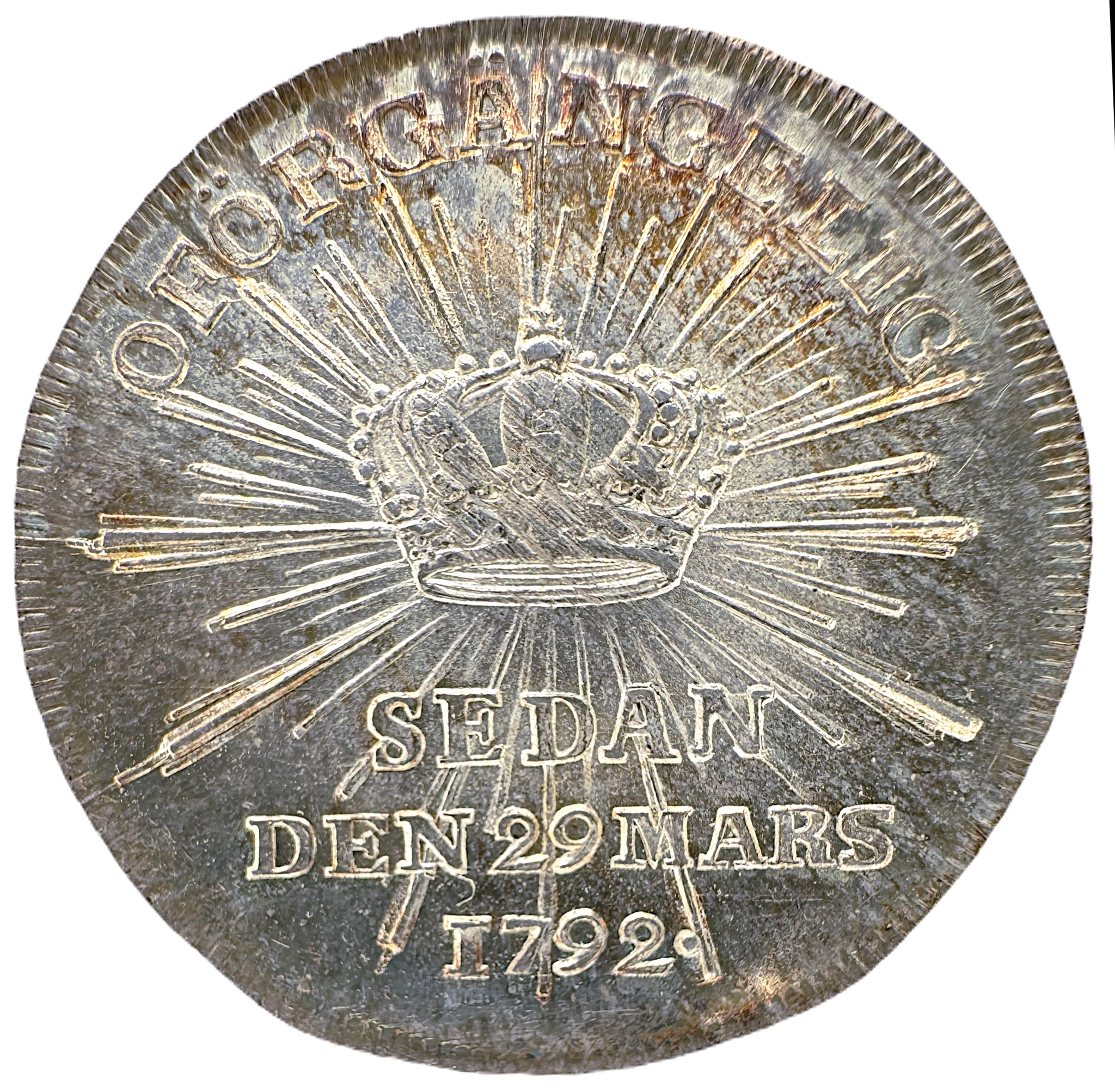 Gustav III:s död  - Kastmynt 1/3 Riksdaler 1792 - Mycket vackert exemplar