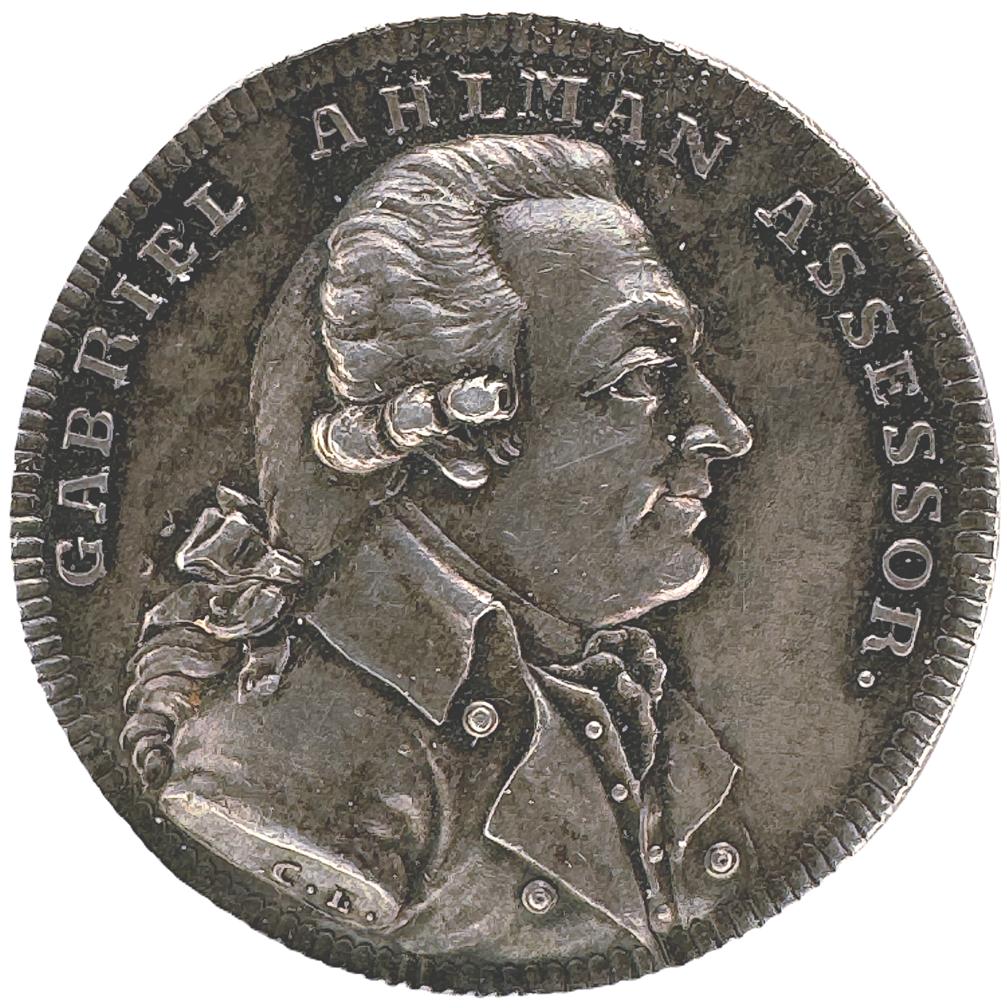 Gabriel Ahlman (1737-1799), Kronfogde i Satakunda härad i Tavastehus län i Finland graverad av Carl Enhörning 1801