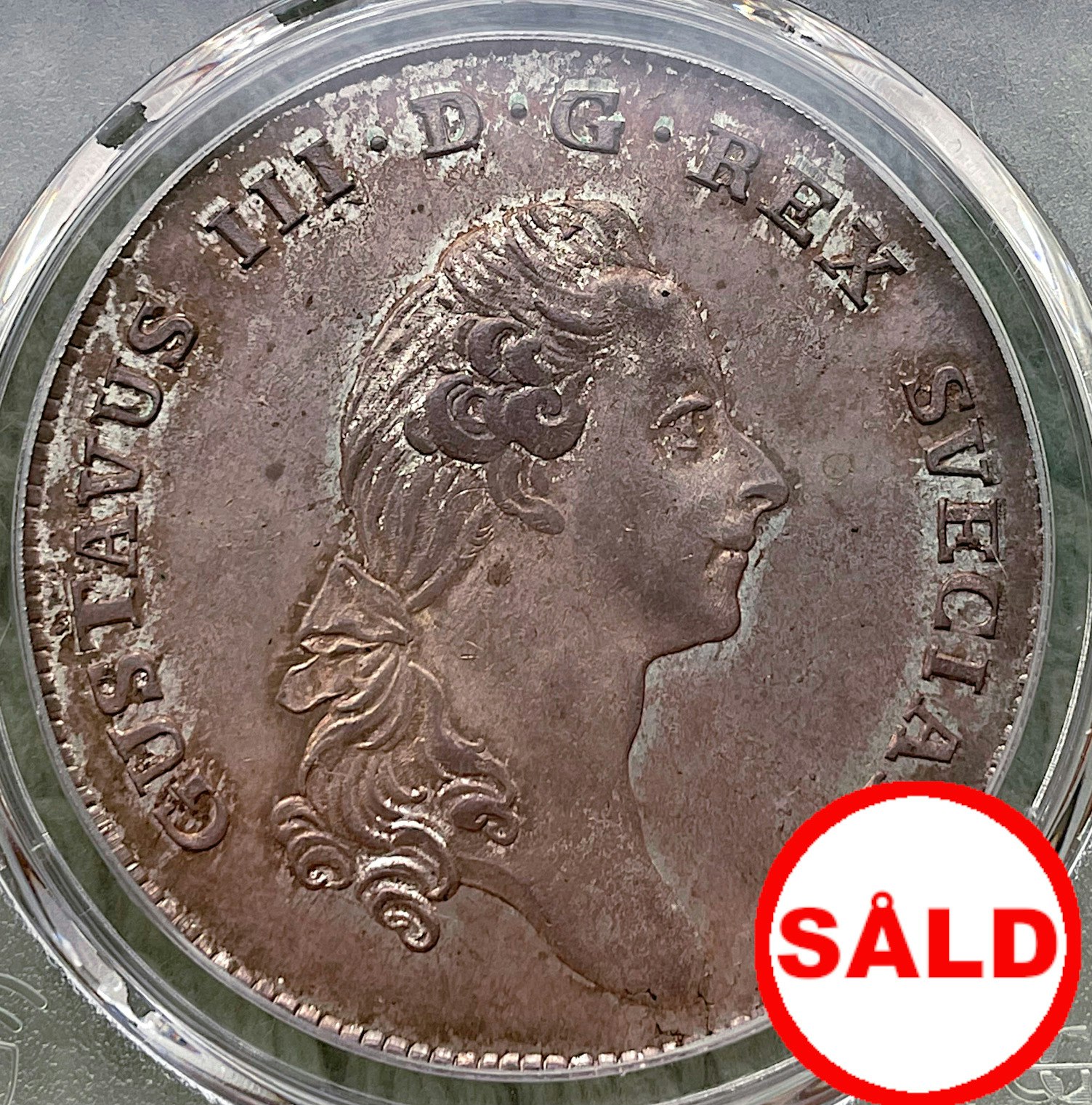 Gustav III - Riksdaler 1782 - Ett underbart exemplar - PCGS MS 64
