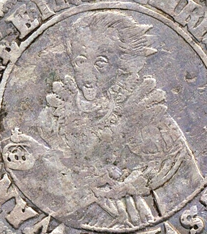 Kristina 8 Öre 1634 - Krona med kronbågar - Ett tilltalande exemplar
