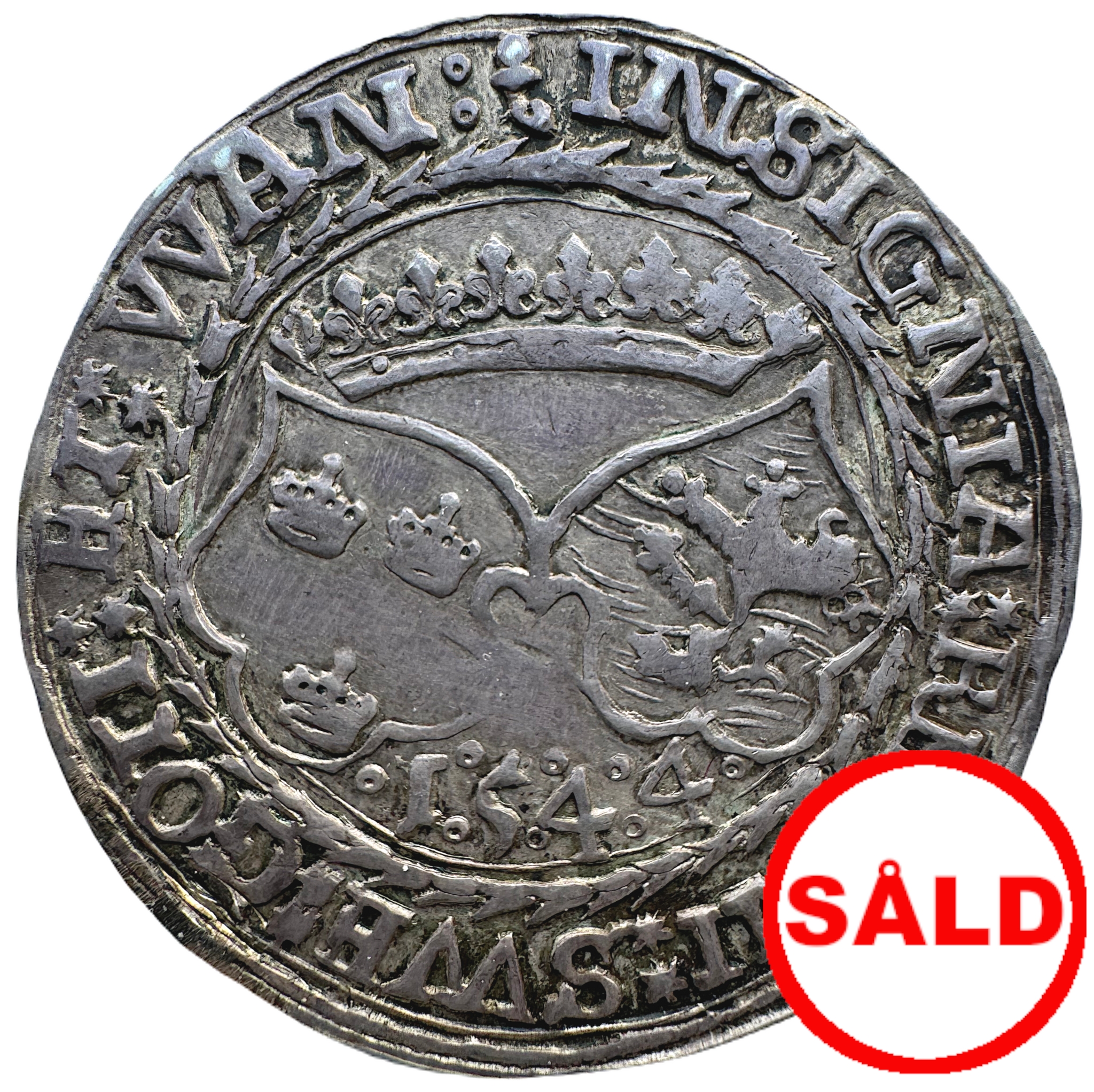 Gustav Vasa, Svartsjö, 1/2 Daler 1544 - Tilltalande exemplar -MYCKET SÄLLSYNT