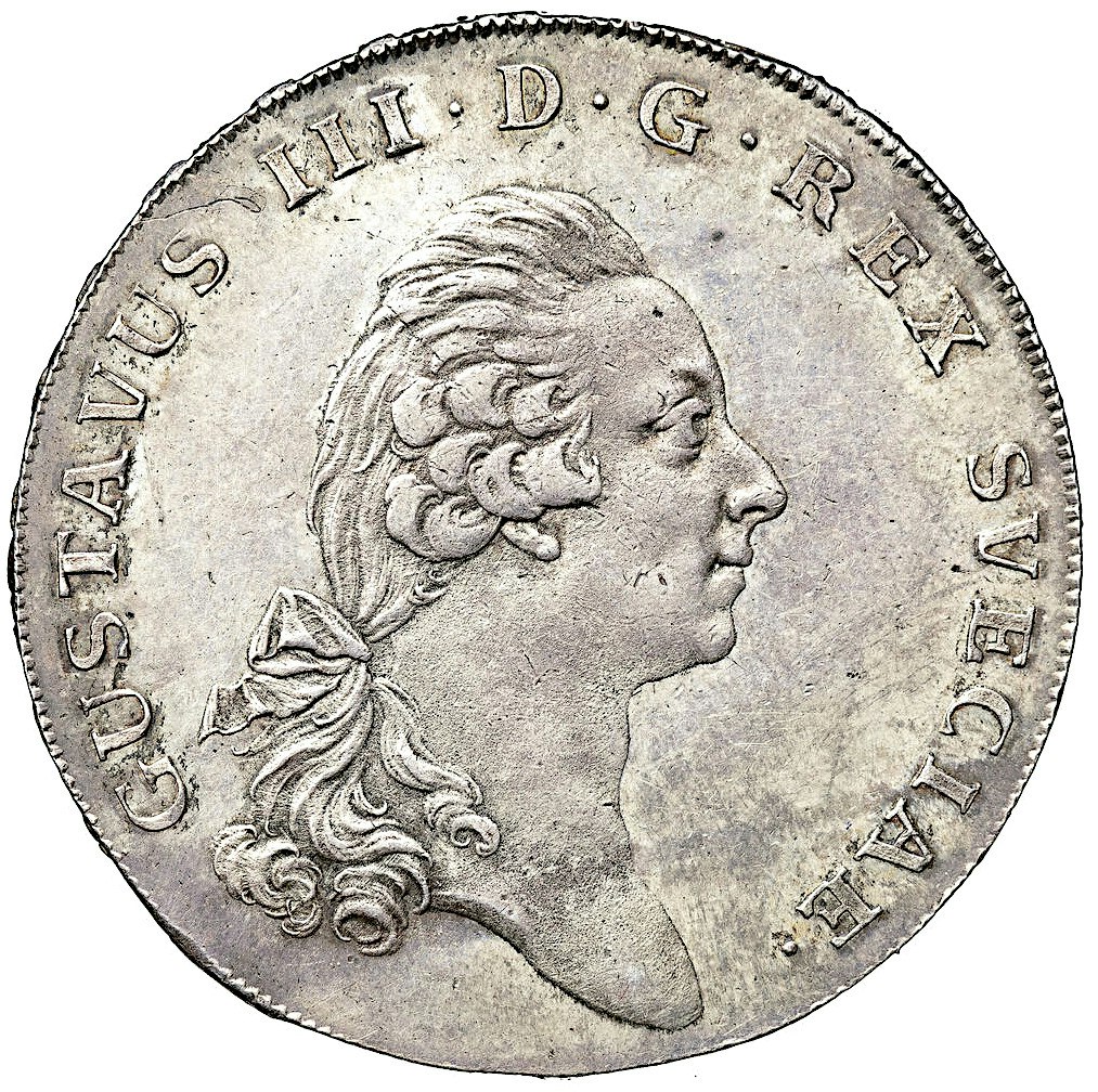 Gustav III - Riksdaler 1771 - Ett vackert exemplar av den åtråvärda första årgången - Sällsynt