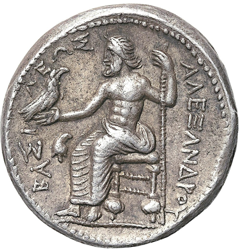 Alexander den store 336-323 f.Kr, Tetradrachm  - Ett vackert kompakt exemplar med hög detaljrikedom
