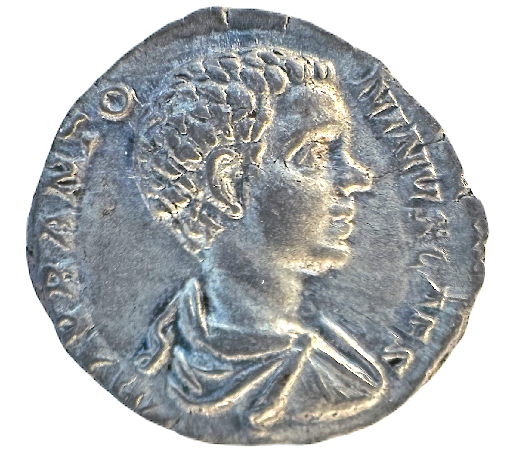Caracalla, Denar som Caesar 196-198 e.Kr - Mycket vackert blåskimrande exemplar