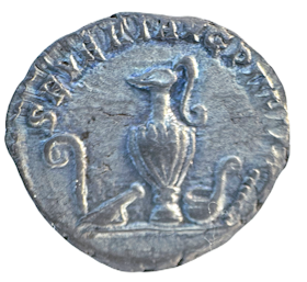 Caracalla, Denar som Caesar 196-198 e.Kr - Mycket vackert blåskimrande exemplar