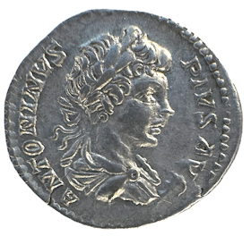 Caracalla som kejsare 198-217 e.Kr. - Vacker denar med militär anknytning