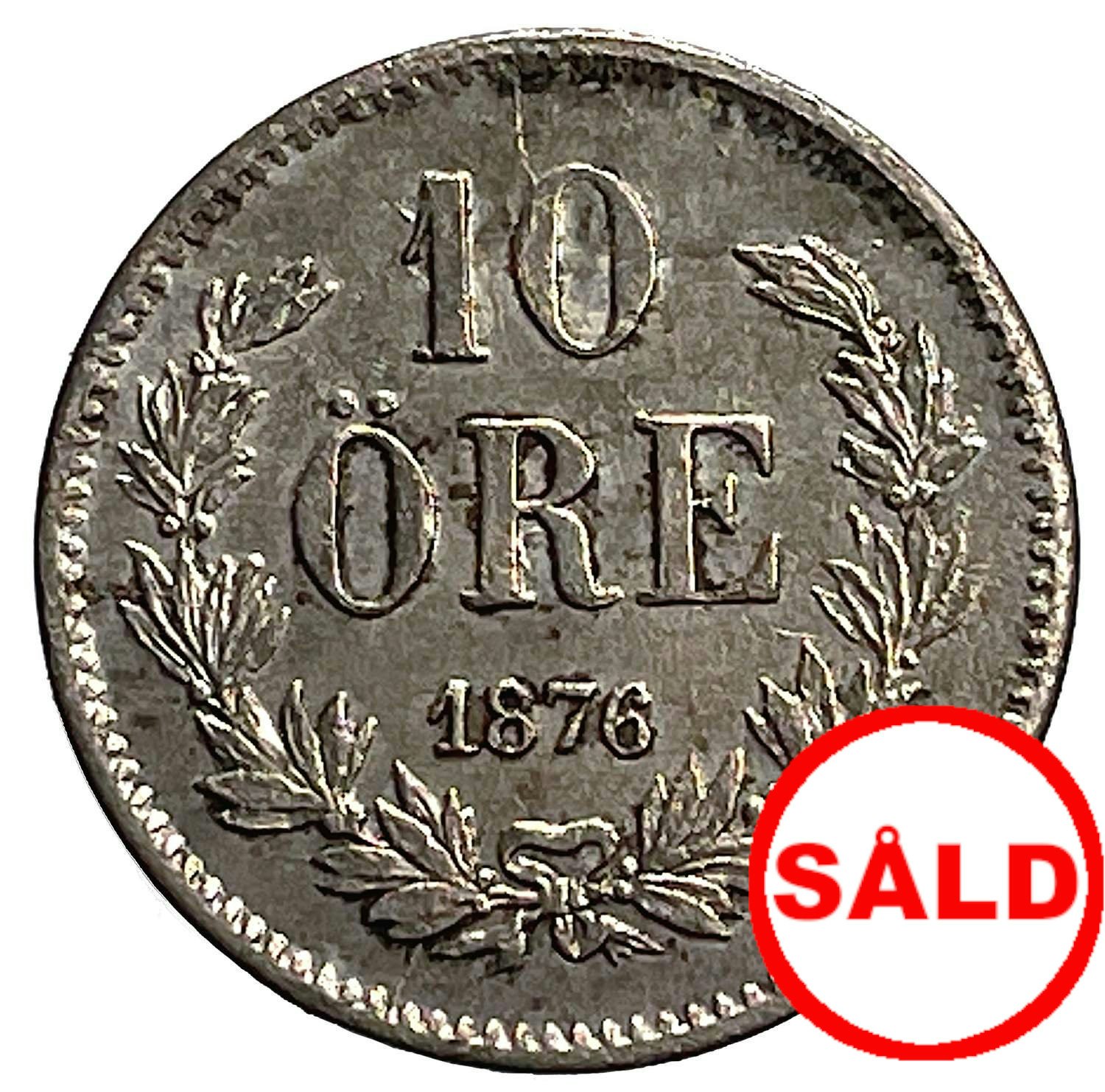 Oskar II - 10 Öre 1876