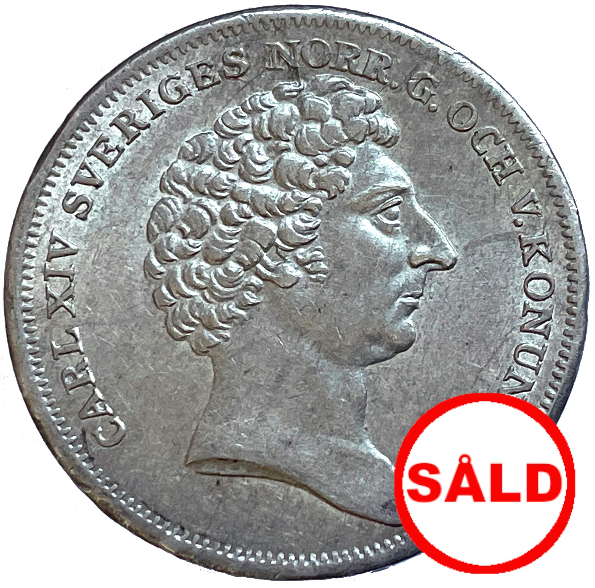 Karl XIV Johan, 1/4 Riksdaler Specie 1831 - Tilltalande exemplar med nästan full präglingsglans