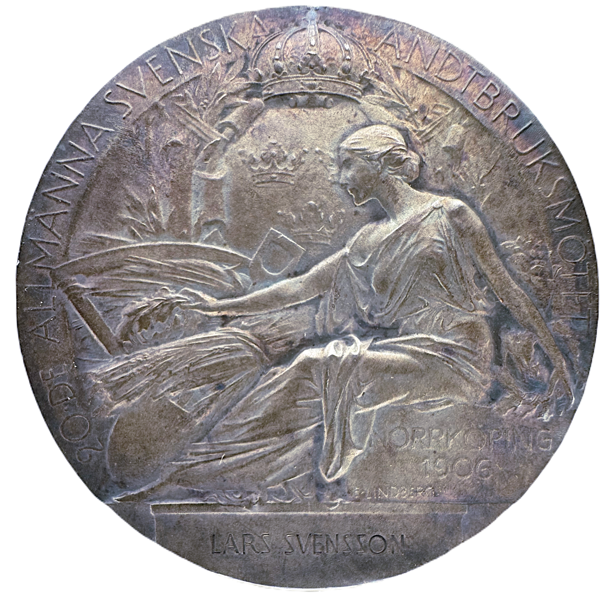 Oskar II - 20:de Allmänna lantbruksmötet i Norrköping 1906 i originaletui av Adolf Lindberg