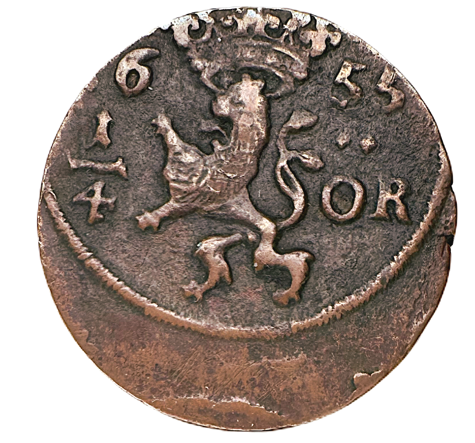 Karl X Gustav - En härligt skarp 1/4 Öring 1655